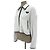 Prada Giacca corta in spugna da donna con logo Triangle Argento