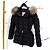 Moncler Clion Gefütterte Damenjacke mit Fuchspelz schwarz