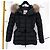 Moncler Clion Gefütterte Damenjacke mit Fuchspelz schwarz - Ansicht 3