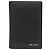 Prada Black Vitello Grain Silver Card Holder
