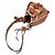 Loewe Borsa Hammock con bordo in crochet Small Rosso - vista 4