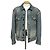 Saint Laurent Oversized Denim-Jacke Braun