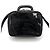 Chanel Borsa Tote con Manico Superiore Cosmético Brevettato con Tracolla Nero - vista 3