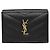 Saint Laurent Black Monogram Grained Poudre Embossed Leather Small Wallet