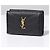 Saint Laurent Black Monogram Grained Poudre Embossed Leather Small Wallet - view 11