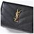 Saint Laurent Black Monogram Grained Poudre Embossed Leather Small Wallet - view 13