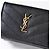 Saint Laurent Black Monogram Grained Poudre Embossed Leather Small Wallet - view 4