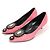 Hermès Décolleté in scamosciato rosa decorate con pois metallici da donna - vista 3