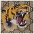 Gucci Cartera larga con cremallera Supreme Tiger Beige Multicolor - vista 6