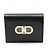 Salvatore Ferragamo Cartera compacta Gancini bañada en oro negro - Sin usar Roja