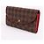 Louis Vuitton Damier Ebene Kaissa Flap Long Wallet Braun - Ansicht 3
