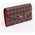 Louis Vuitton Damier Ebene Kaissa Flap Long Wallet Braun - Ansicht 4