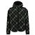 Burberry Check Pattern Wool Blend Hooded Jacket Black