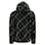 Burberry Check Pattern Wool Blend Hooded Jacket Black - view 5