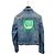 Balenciaga Waschbare Jeansjacke in Mittelblau-Grün