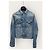 Balenciaga Waschbare Jeansjacke in Mittelblau-Grün - Ansicht 2