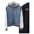 Céline Giacca Varsity Teddy con cappuccio in denim Blu