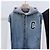 Céline Giacca Varsity Teddy con cappuccio in denim Blu - vista 2