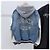 Céline Giacca Varsity Teddy con cappuccio in denim Blu - vista 5