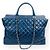 Chanel Borsa a Spalla Portobello Silver Chain Navy Blu