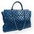 Chanel Borsa a Spalla Portobello Silver Chain Navy Blu - vista 2