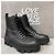 Moncler Stivaletti con lacci in pelle nera Nero - vista 2