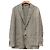 Loro Piana Leinen-Blazer mit Karomuster Grau Braun