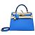 Hermès Kelly Size Blue Paraïso Incisione Gold-Tone