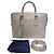 Prada Sac porte-documents en cuir Saffiano Unisexe (Premium, Couleur Rare) Blanc