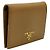 Prada Flap Wallet aus Camel-Leder mit Schriftzug-Logo Braun - Ansicht 4