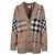 Burberry Check Cardigan aus technischer Wolle Jacquard