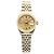 Rolex Reloj combo para mujer Datejust Champagne Gold Deck Motif Dial Dorado