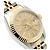 Rolex Reloj combo para mujer Datejust Champagne Gold Deck Motif Dial Dorado - vista 11