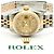 Rolex Reloj combo para mujer Datejust Champagne Gold Deck Motif Dial Dorado - vista 23
