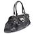 Salvatore Ferragamo Borsa a tracolla in vernice nera Gancini Nero - vista 10