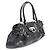 Salvatore Ferragamo Borsa a tracolla in vernice nera Gancini Nero - vista 2