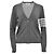 Thom Browne Strickjacke aus Wolle mit diagonalem V-Ausschnitt Mad Gray Braun