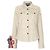 Moncler Hellbeige Grenoble Cordrulle-Daunenjacke Braun