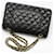 Chanel Borsa a Spalla Classic Medium in Agnello Nero e Oro - vista 4