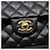 Chanel Borsa a Spalla Classic Medium in Agnello Nero e Oro - vista 6
