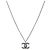 Chanel Collana in argento con scritte CC