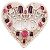 Chanel Spilla in oro firmata Heart Piece Season Multicolore