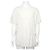Louis Vuitton T-shirt a maniche corte da uomo in cotone con monogramma ricamato bianco