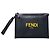 Fendi Clutch con tracolla con logo Nero