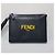 Fendi Clutch con tracolla con logo Nero - vista 2
