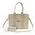 Balenciaga Kleiner Grained Calfskin Tote in Beige mit Hardware Braun - Ansicht 2
