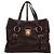 Prada Borsa a spalla grande in pelle Nappa borchiata Marrone