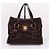 Prada Borsa a spalla grande in pelle Nappa borchiata Marrone - vista 2