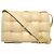 Bottega Veneta Bolsa Cassette acolchoada com trama em dourado Branco