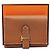Hermès Cartera Cash Unisex con Bordes Biselados Dorados - vista 3